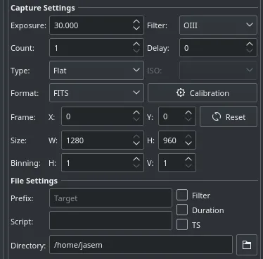 Capture Settings