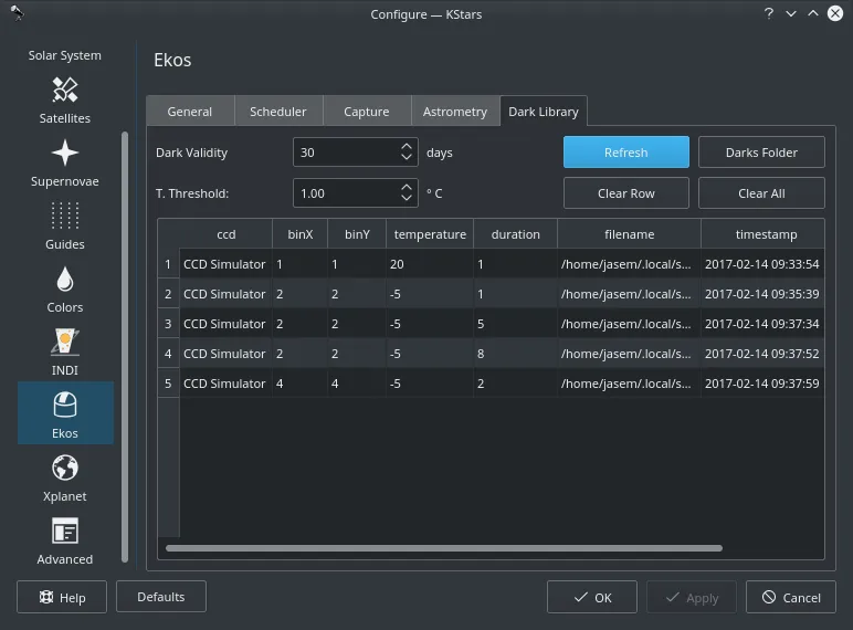 Dark Library Options