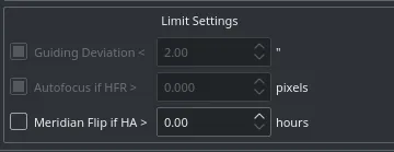 Limit Settings