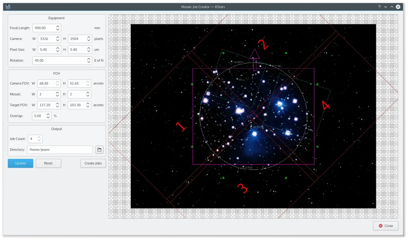 Ekos Mosaic Tool