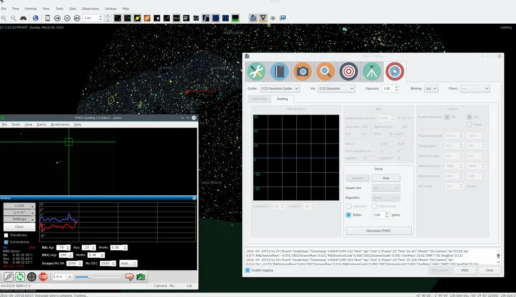 Ekos PHD2 Support