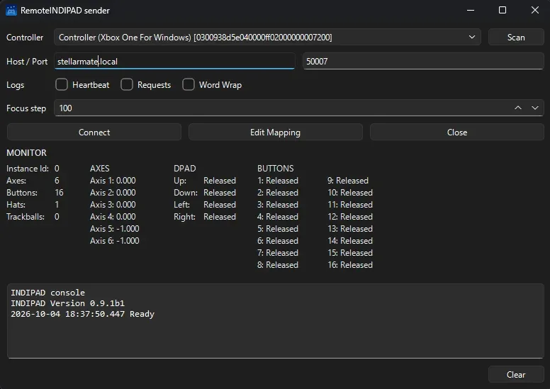 RemoteINDIPAD sender