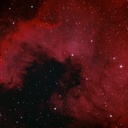 The North American Nebula<br />Image by Rob Lancaster using Ekos/KStars bleeding running on a Raspberry Pi 3 with Ubuntu MATE.  Taken on a Losmandy G11 mount with an SBIG 8300M camera in the Light Polluted area of Wilmington/Philadelphia.  Comprised of 9 Ha images and 9 OIII images with all exposures 5 minutes.  Processed in PixInsight and Aperture.